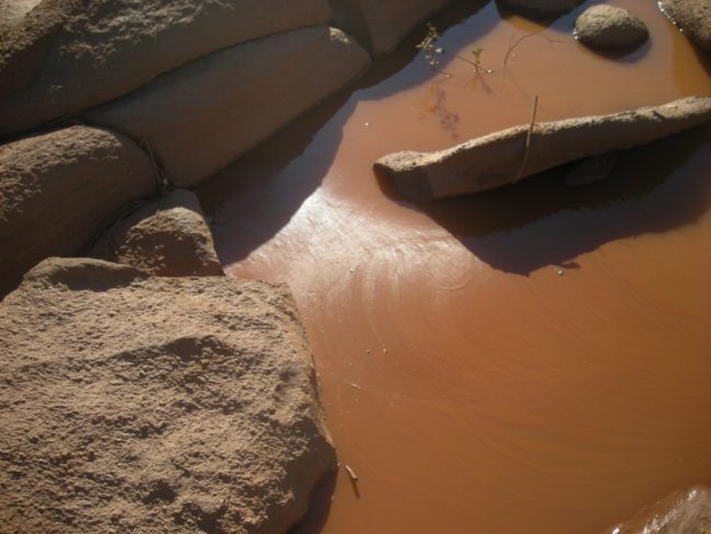 So sieht durch einen Dammbruch eines Tailings (hier: in Folge des Bruchs von Mariana, 2015) das Flusswasser aus: schwermetallverseucht, ungenießbar als Trinkwasser, nicht brauchbar für Landwirtschaft. Foto: christian russau So sieht durch einen Dammbruch eines Tailings (hier: in Folge des Bruchs von Mariana, 2015) das Flusswasser aus: schwermetallverseucht, ungenießbar als Trinkwasser, nicht brauchbar für Landwirtschaft. Foto: christian russau